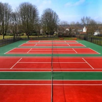 Tennis Court Refurbishment in Aberdesach 6